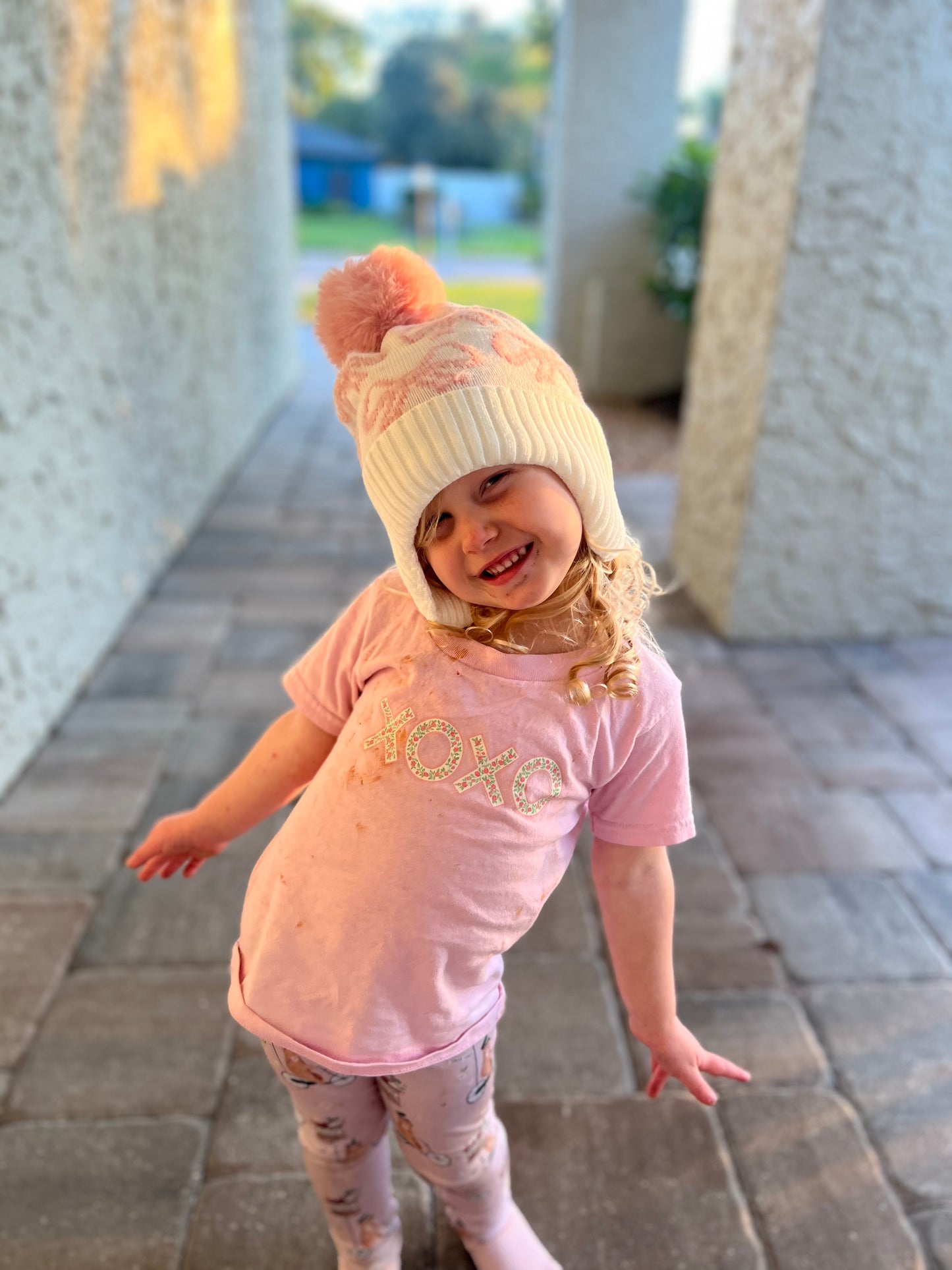 Cozy in Pink Pom Pom Beanies