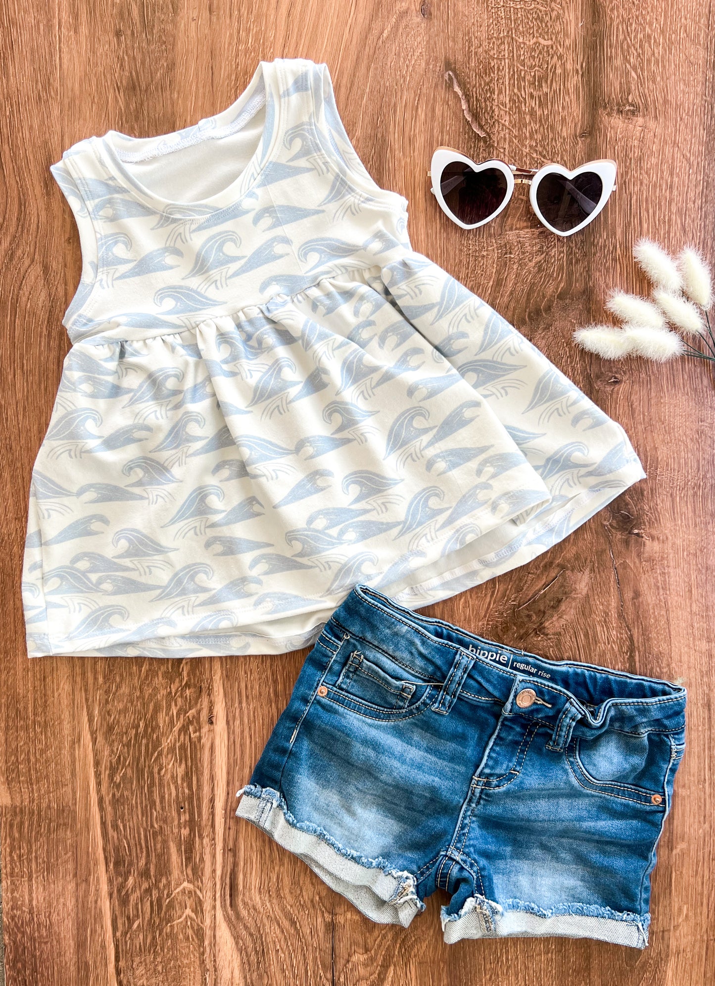 Organic American-Milled Captiva Pass Ruffle Peplum