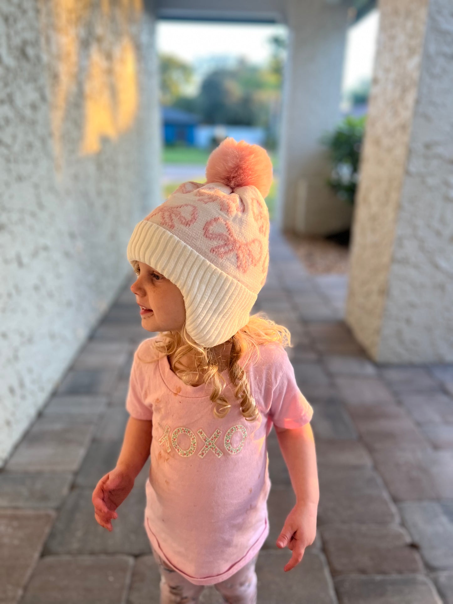 Cozy in Pink Pom Pom Beanies