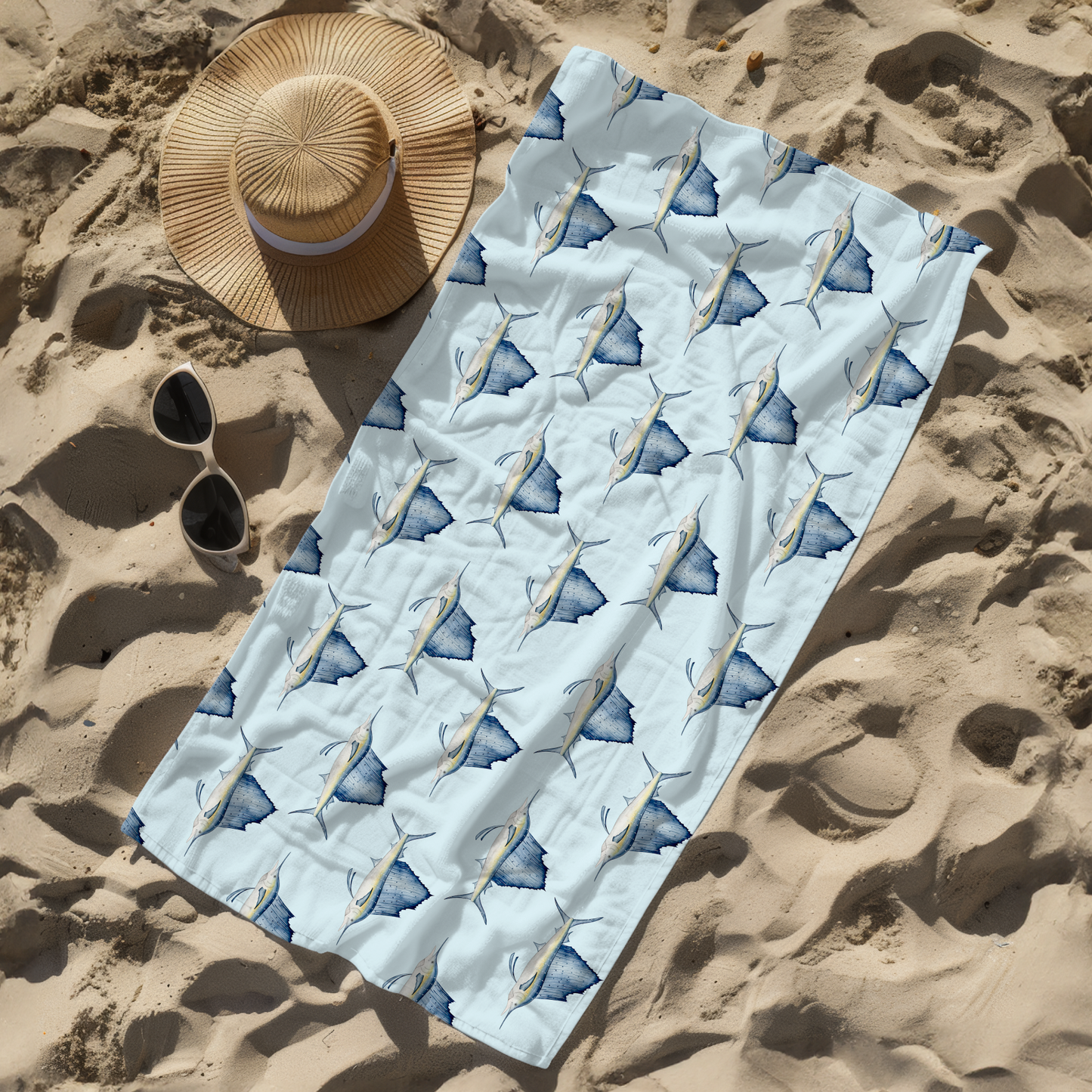 Sailfish 30 x 60 Plush Beach Towel