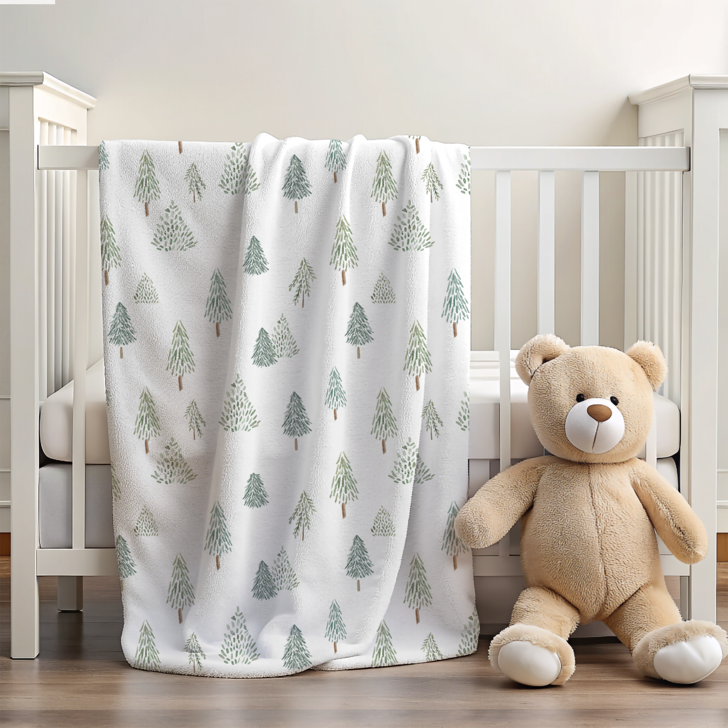 Into the Forest 30x40 Sherpa-backed Minky Blanket