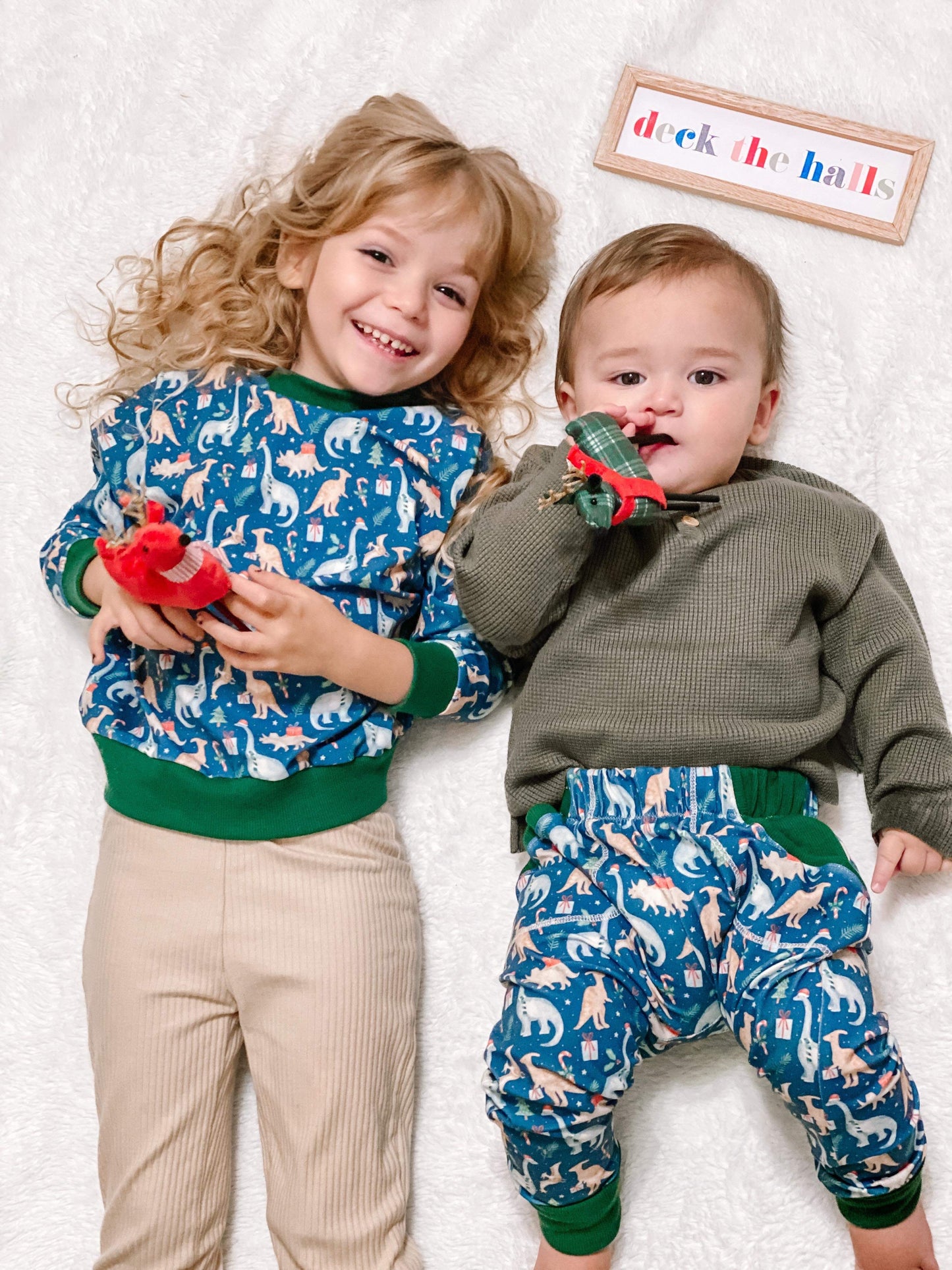 Christmas Dino Leggings, Joggers, or Playday Pants
