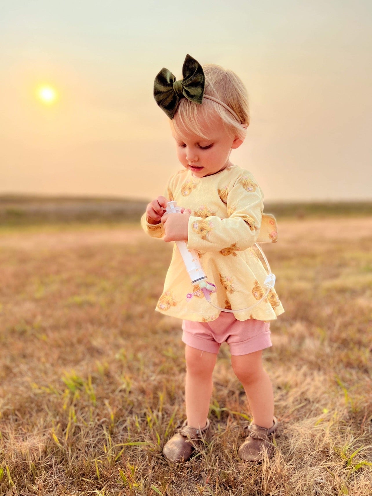 Yellow Highland Cow Peplum