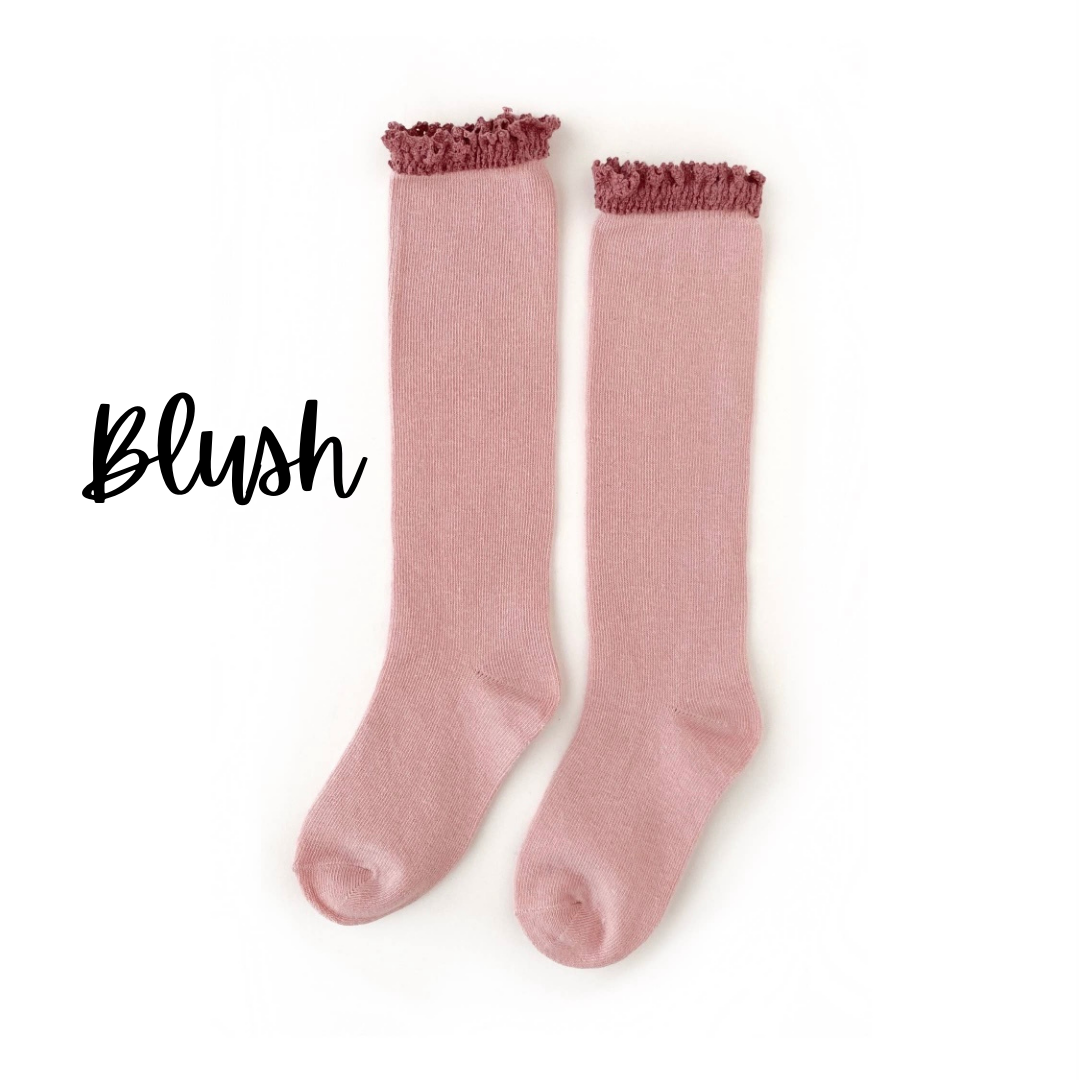 Blush Lace Knee Highs