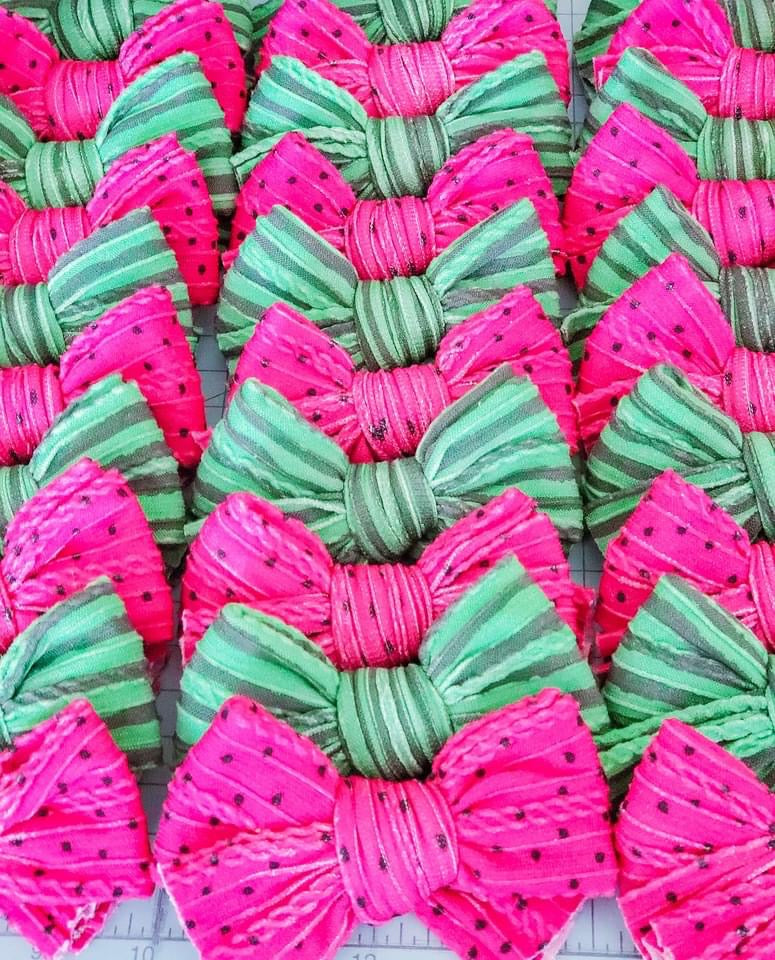 Watermelon Daisy Bow Set