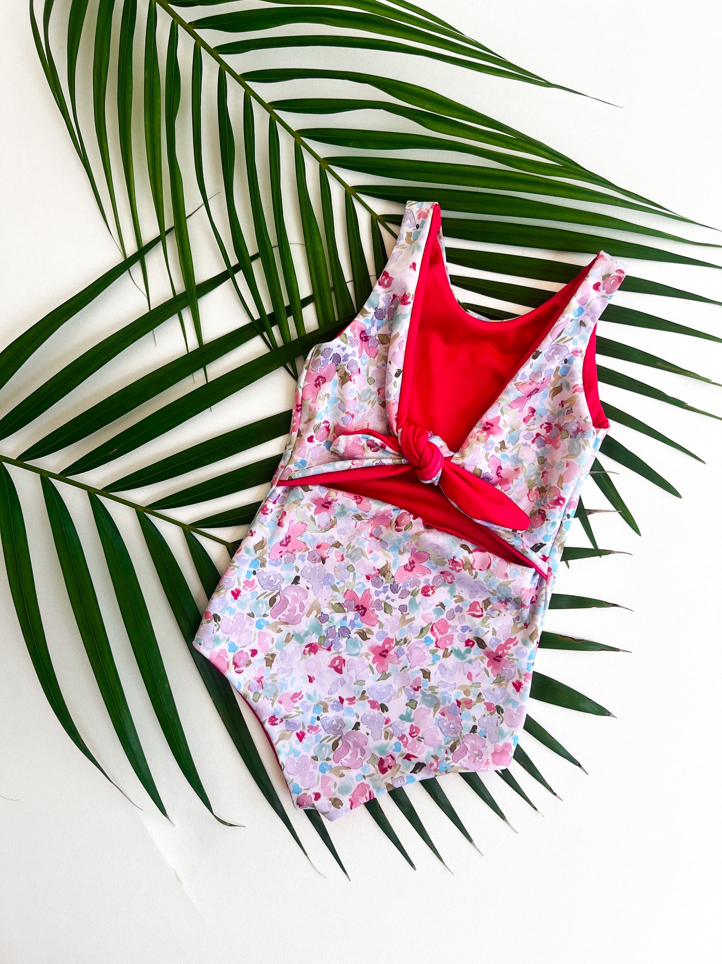 Reversible One-Piece Swim Suits
