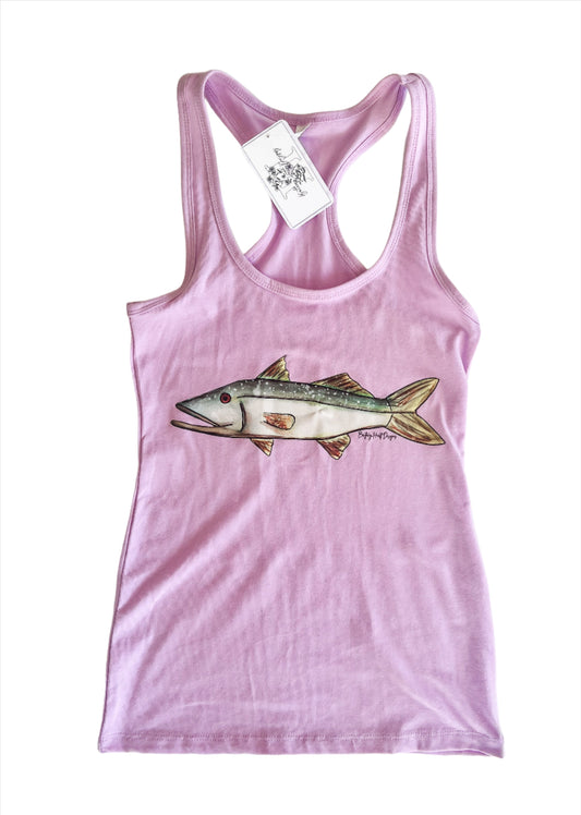 RTS Adult Hand painted Watercolor Snook Tank