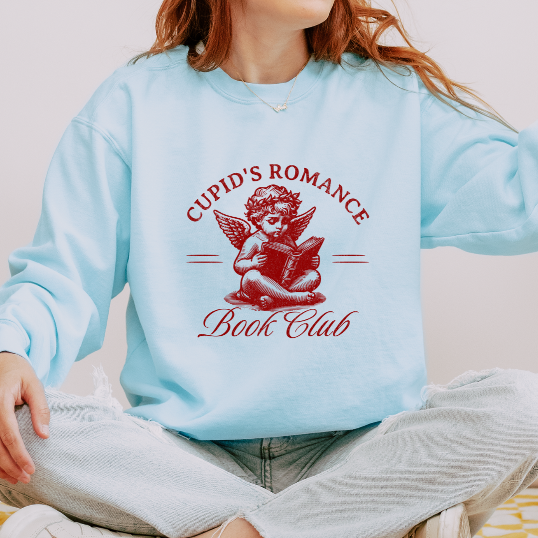 Cupid's Romance Book Club Adult Crewneck Sweatshirt