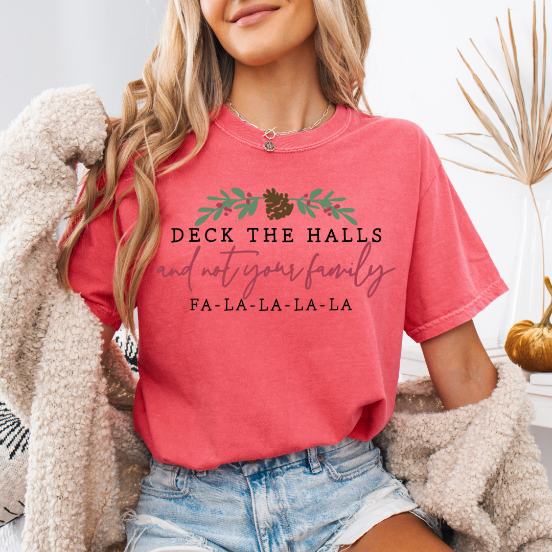 Deck the Halls Comfort Colors Short or Long Sleeve Tees