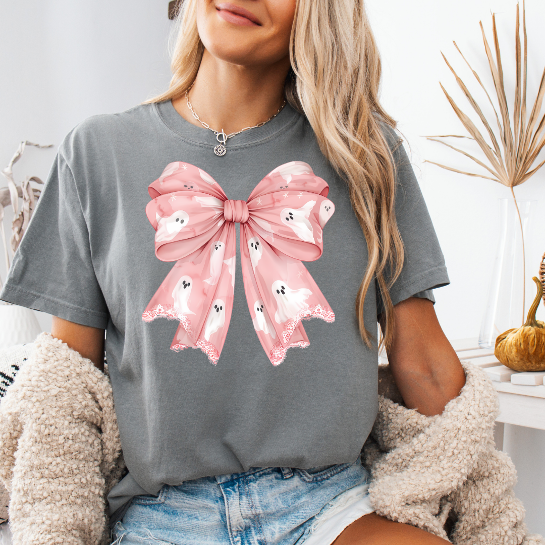 Pink Coquette Ghost Short Sleeve Tee