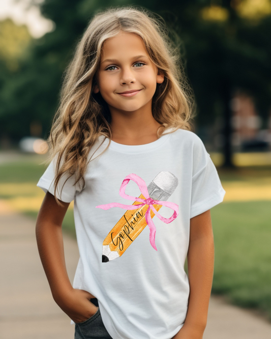 Personalized Preppy Pencil Youth Tees