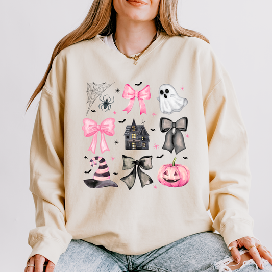 Preppy Pink Halloween Long Sleeve Tee