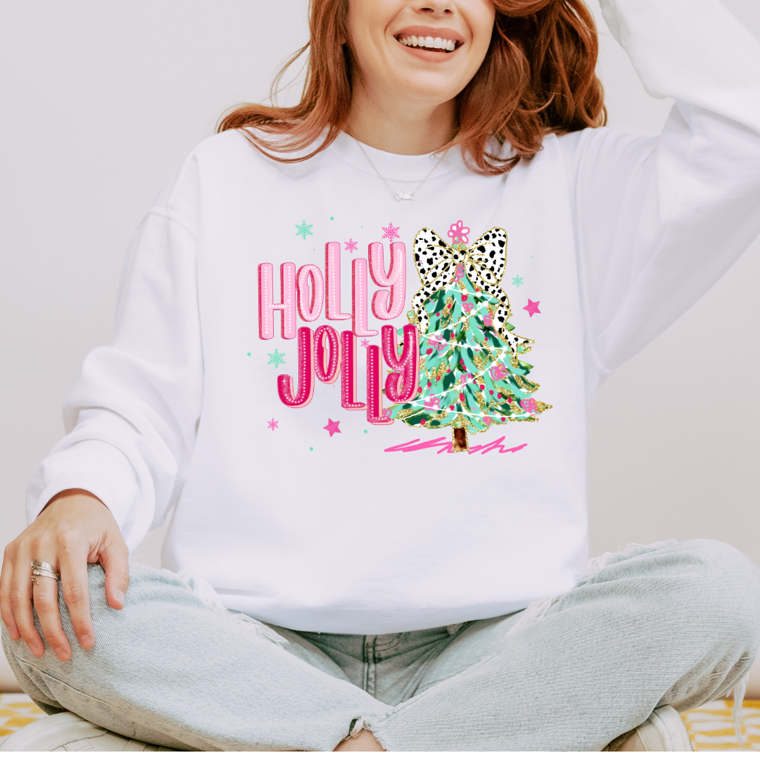 Holly Jolly Comfort Colors Crewneck Sweatshirt