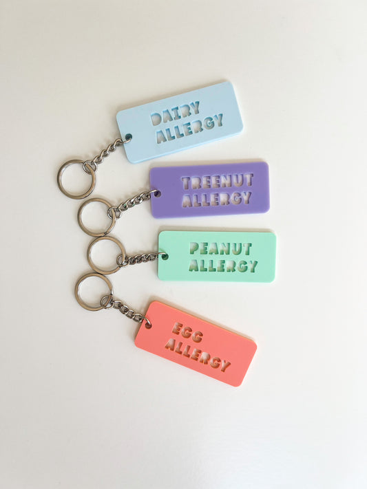 Acrylic Design Allergy Keychain