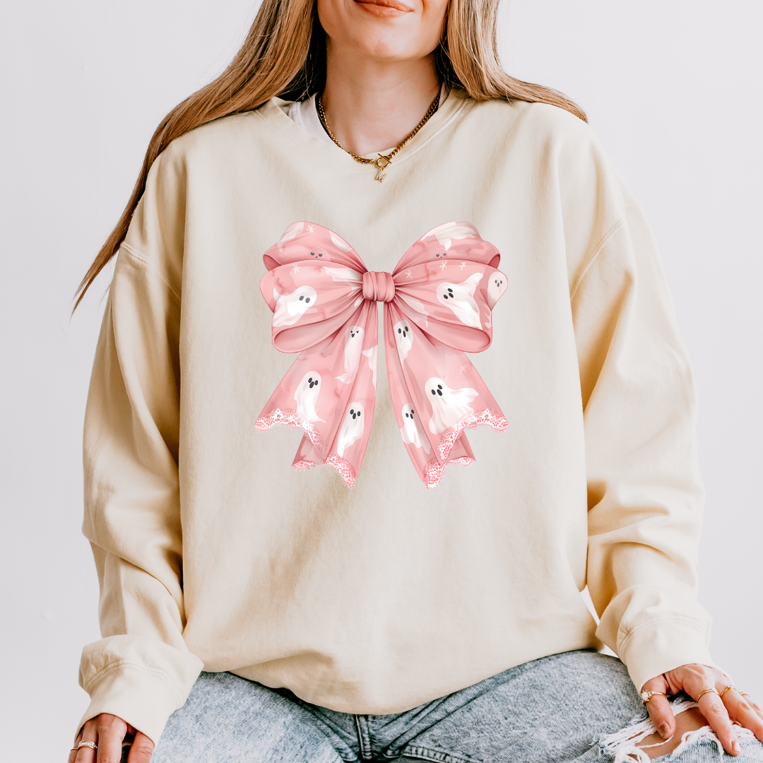 Pink Coquette Ghost Long Sleeve Tee