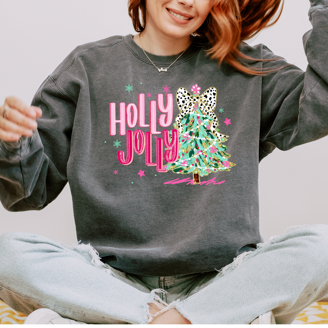 Holly Jolly Comfort Colors Crewneck Sweatshirt