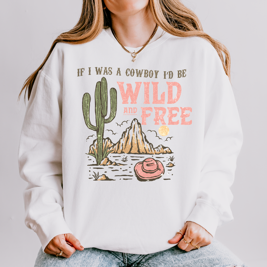 Wild and Free Adult Long Sleeve Tee