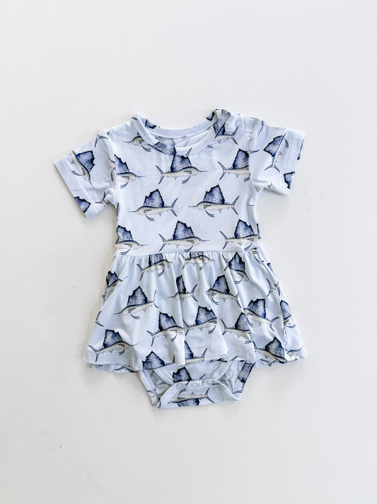 Sailfish Skirted Bodysuit (0/3M-18/24M)