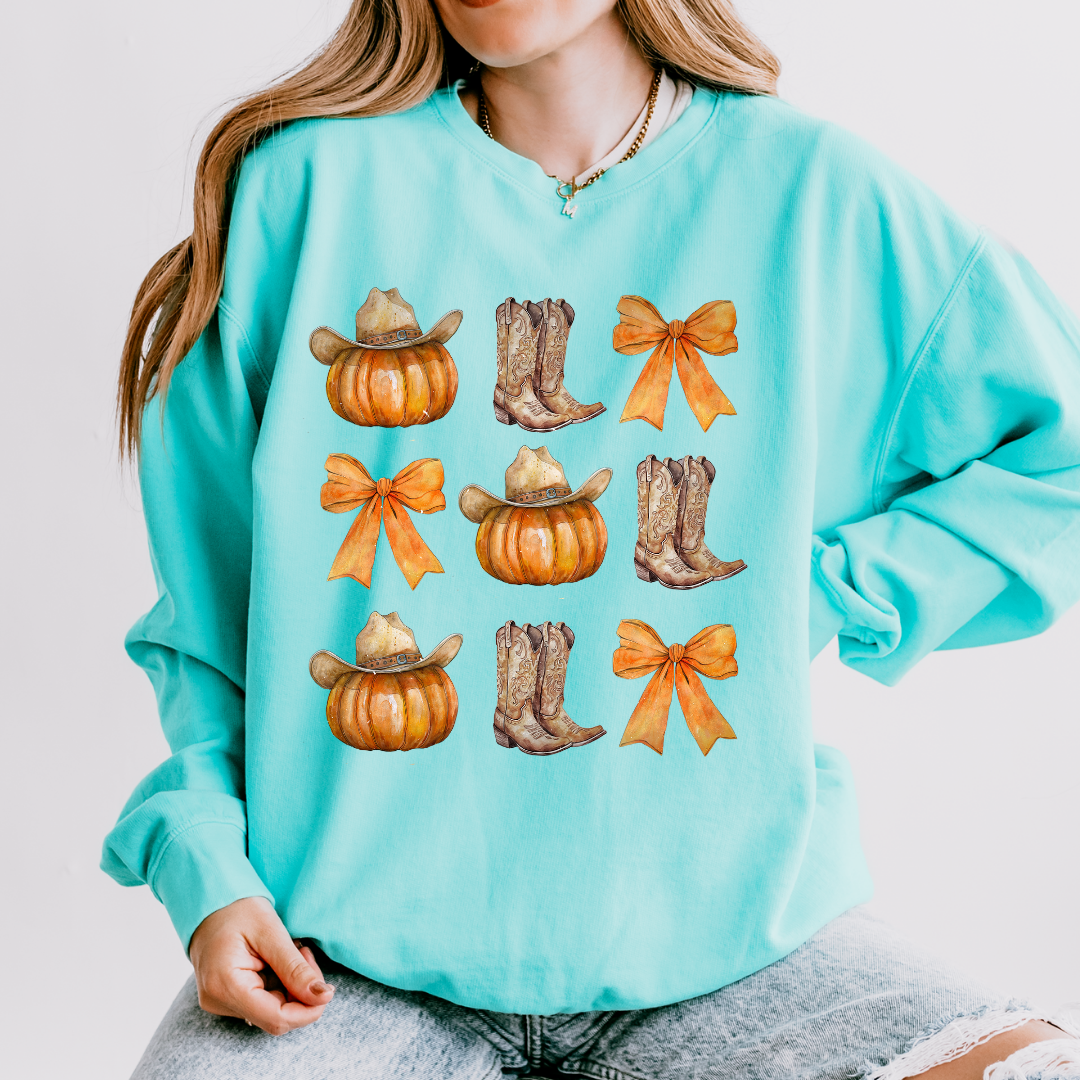 Western Pumpkin Adult Long Sleeve Tee