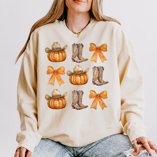 Western Pumpkin Adult Long Sleeve Tee