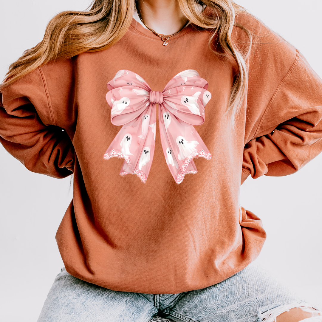 Pink Coquette Ghost Long Sleeve Tee