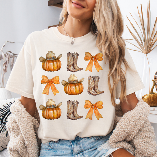 Pumpkin Boots Adult Short Sleeve Tee