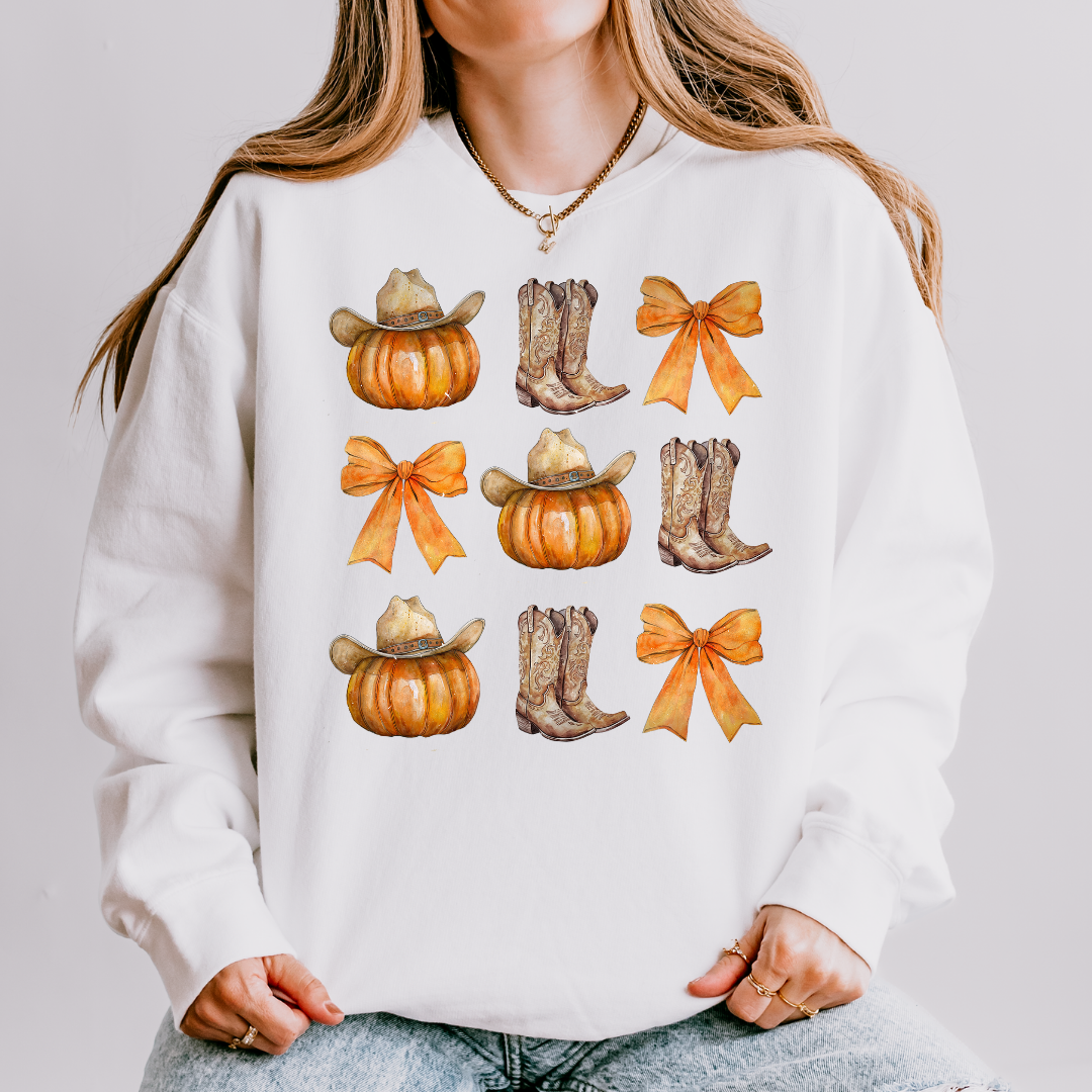 Western Pumpkin Adult Long Sleeve Tee