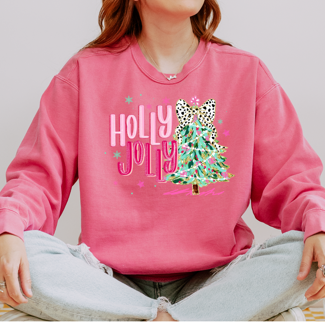 Holly Jolly Comfort Colors Crewneck Sweatshirt