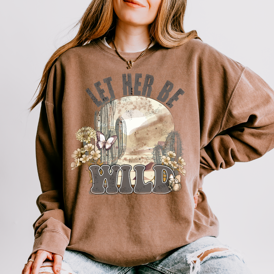 Let Her Be Wild Adult Long Sleeve Tee