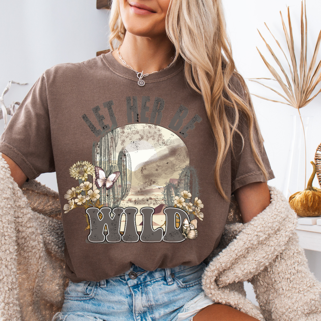 Let Her Be Wild Adult Short Sleeve Tee