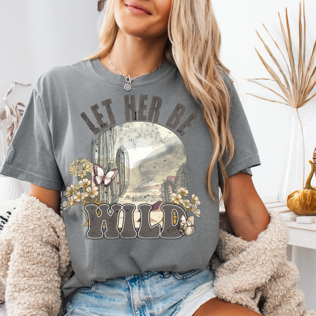 Let Her Be Wild Adult Short Sleeve Tee