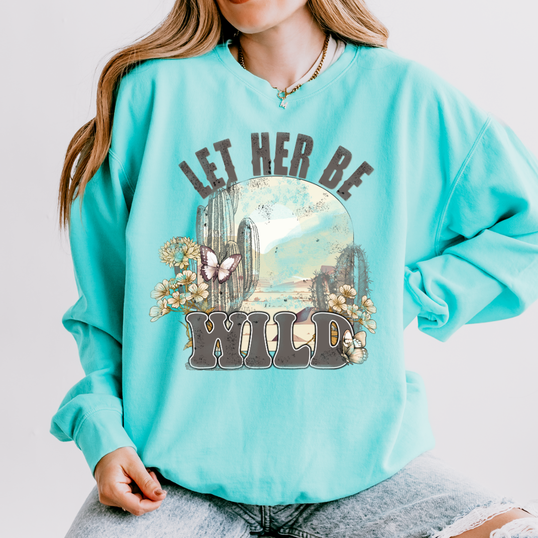 Let Her Be Wild Adult Long Sleeve Tee