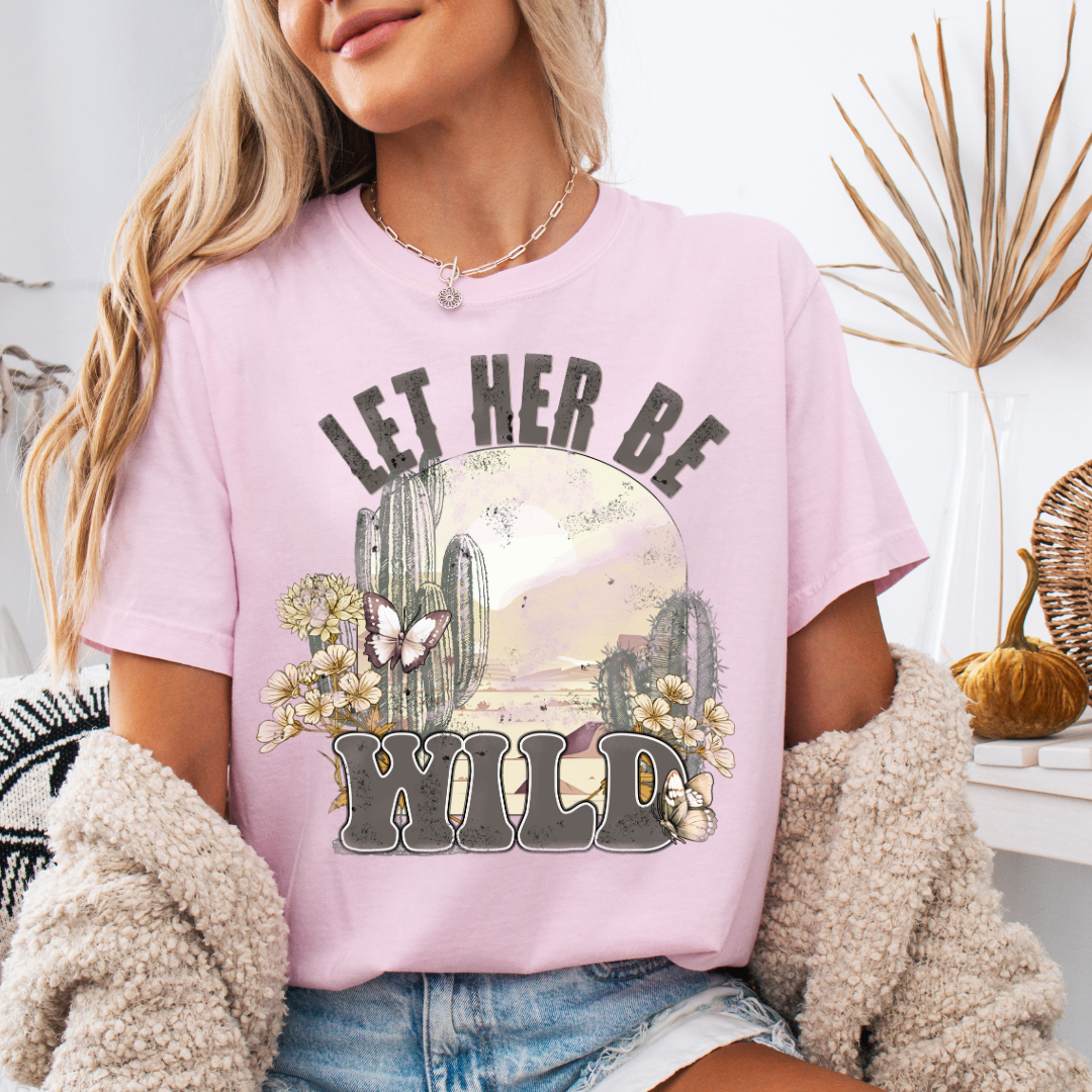 Let Her Be Wild Adult Short Sleeve Tee