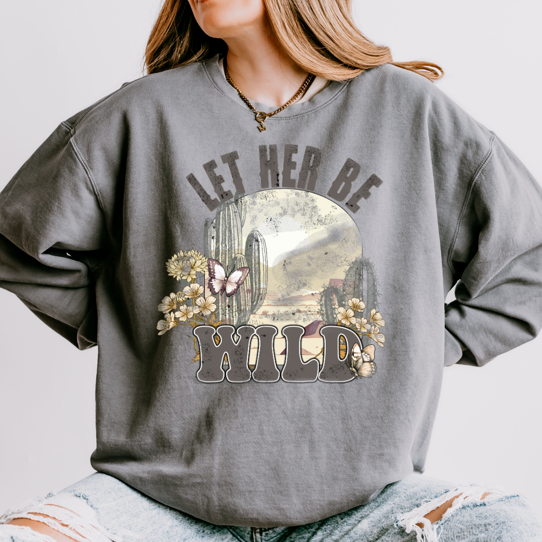 Let Her Be Wild Adult Long Sleeve Tee