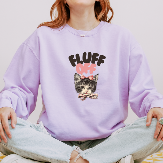 Fluff Off Adult Crewneck Sweatshirt