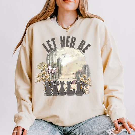 Let Her Be Wild Adult Long Sleeve Tee