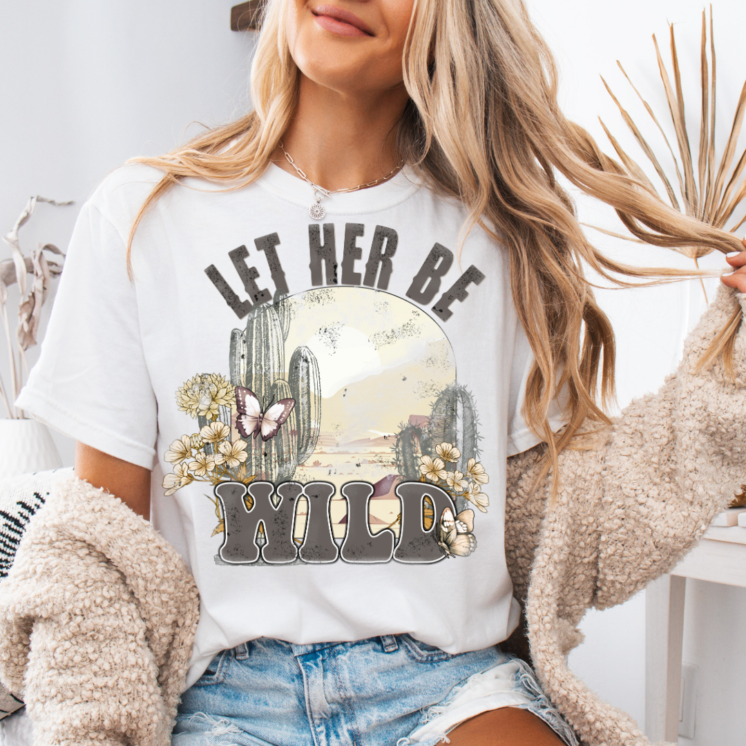 Let Her Be Wild Adult Short Sleeve Tee