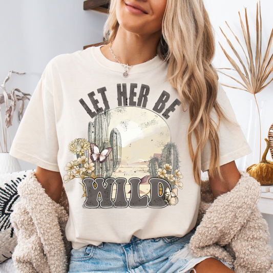 Let Her Be Wild Adult Short Sleeve Tee