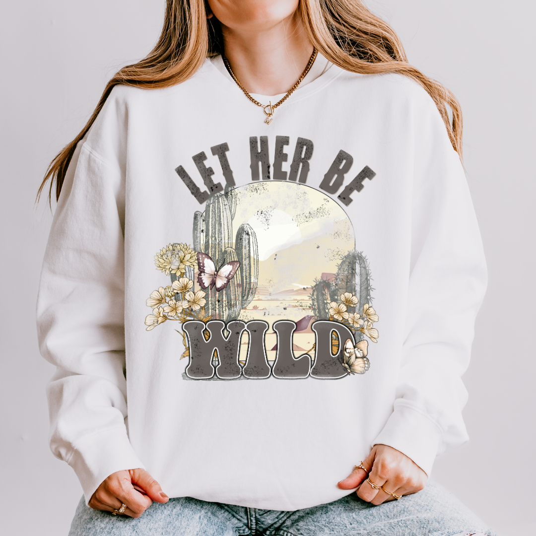 Let Her Be Wild Adult Long Sleeve Tee