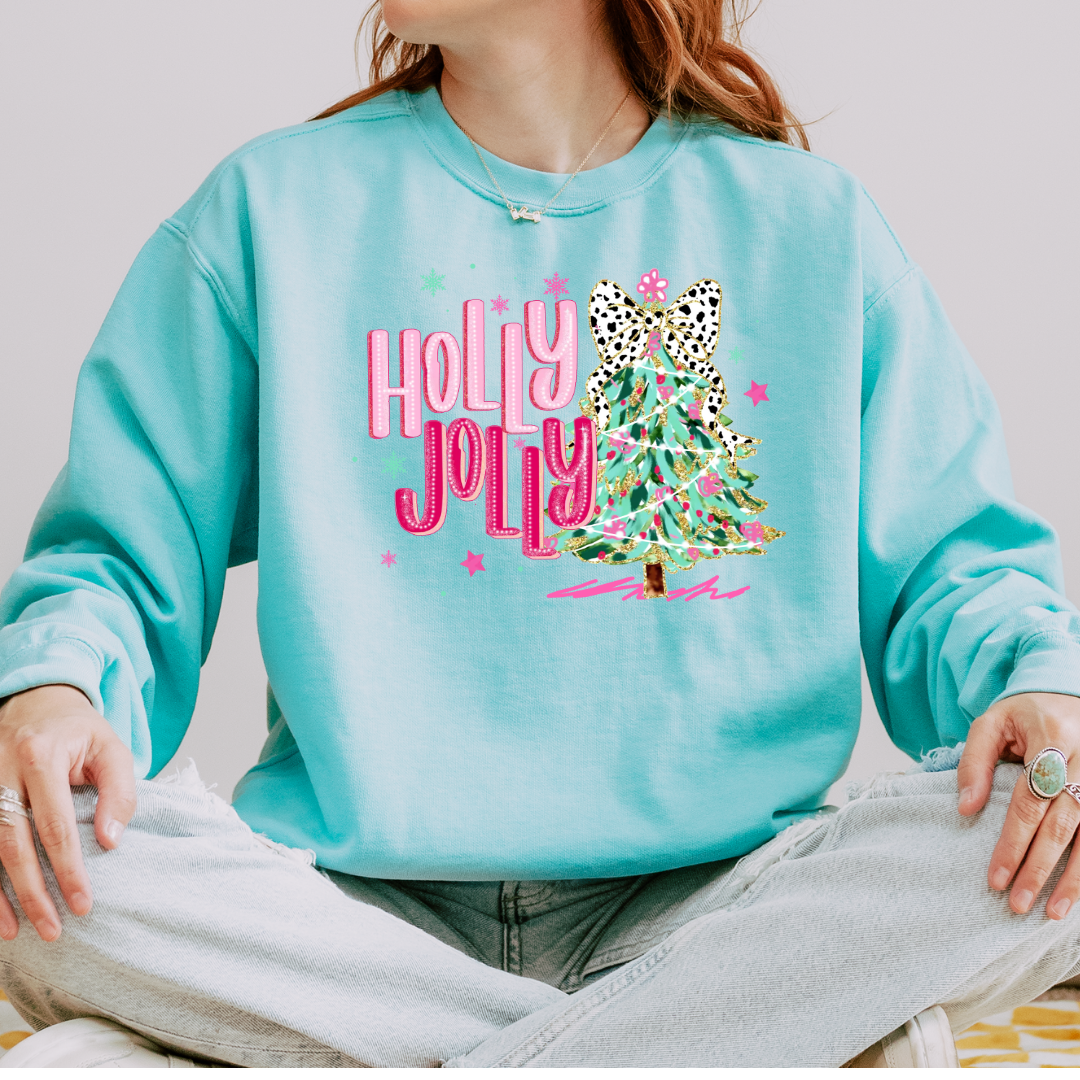 Holly Jolly Comfort Colors Crewneck Sweatshirt