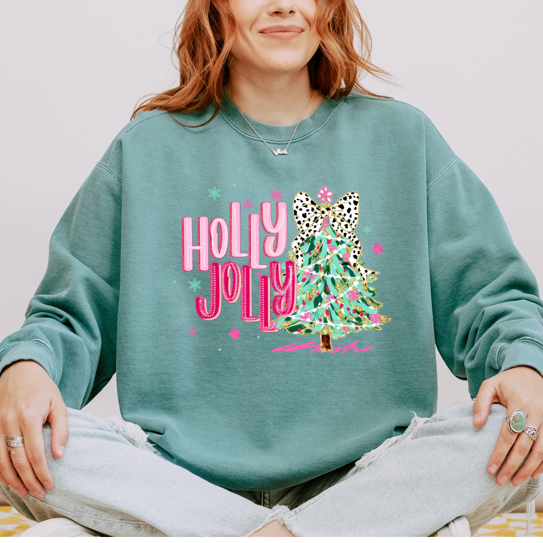 Holly Jolly Comfort Colors Crewneck Sweatshirt