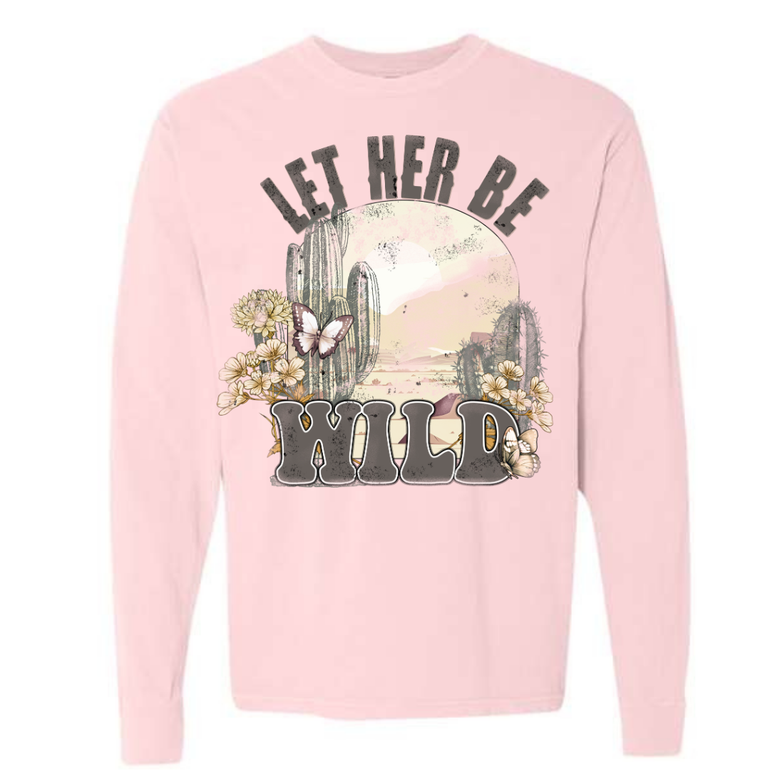 Let Her Be Wild Adult Long Sleeve Tee