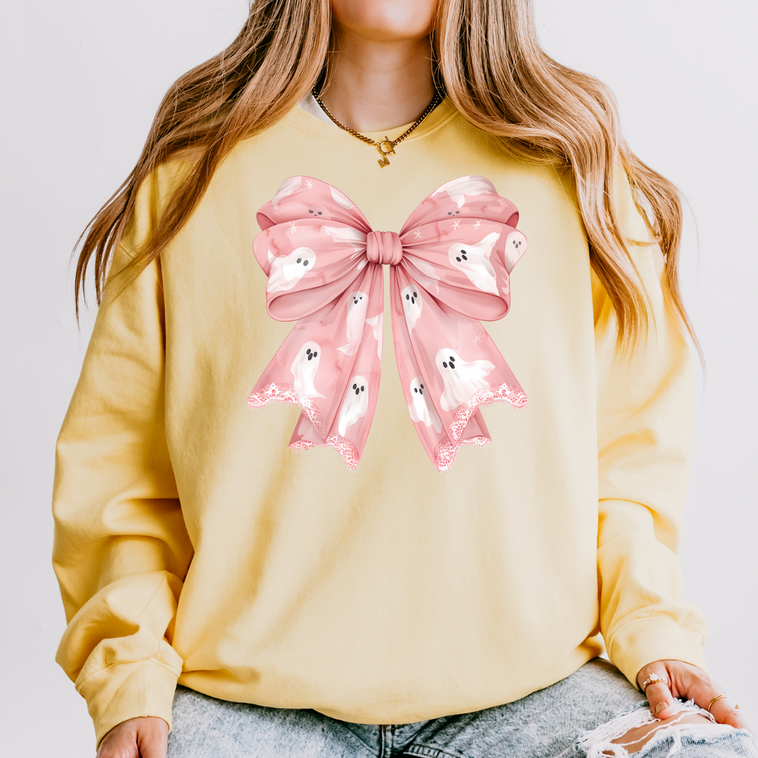 Pink Coquette Ghost Long Sleeve Tee