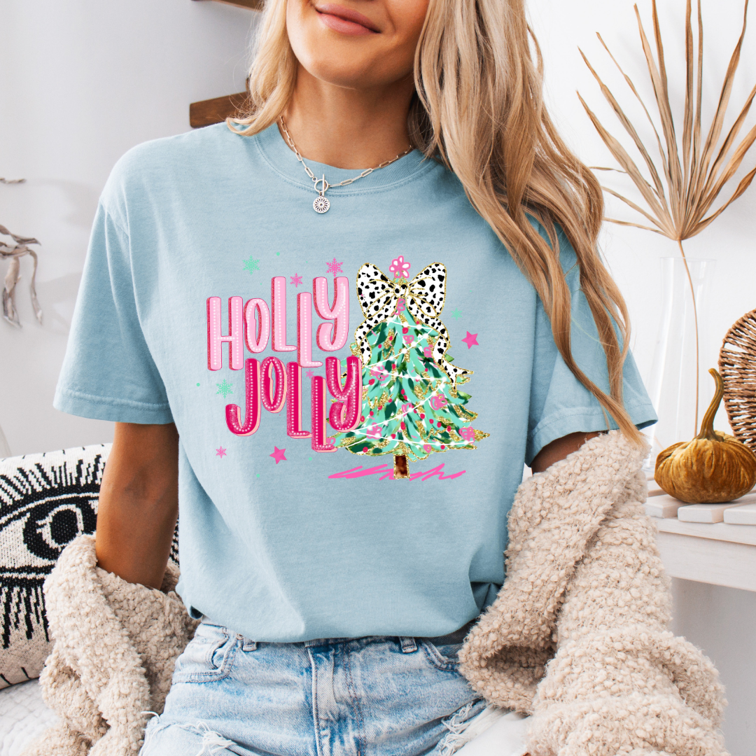 Holly Jolly Comfort Colors Short or Long Sleeve Tees