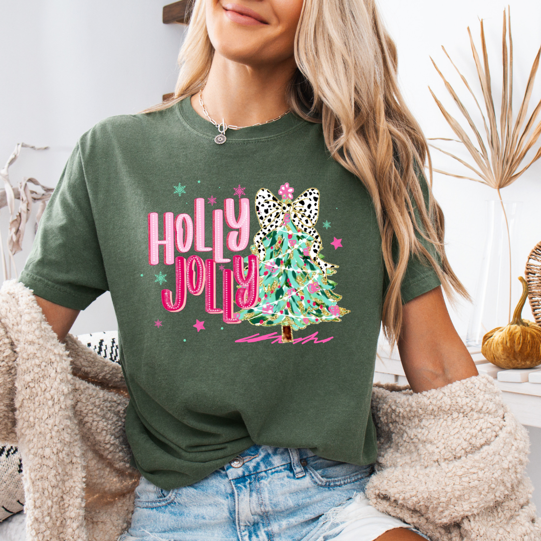 Holly Jolly Comfort Colors Short or Long Sleeve Tees