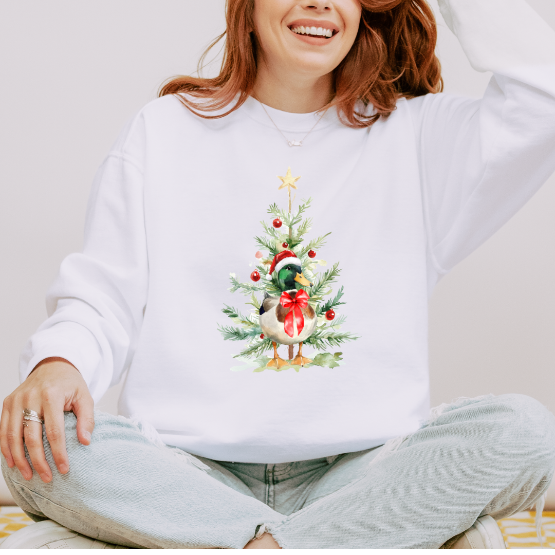 Mallard Christmas Comfort Colors Crewneck Sweatshirt