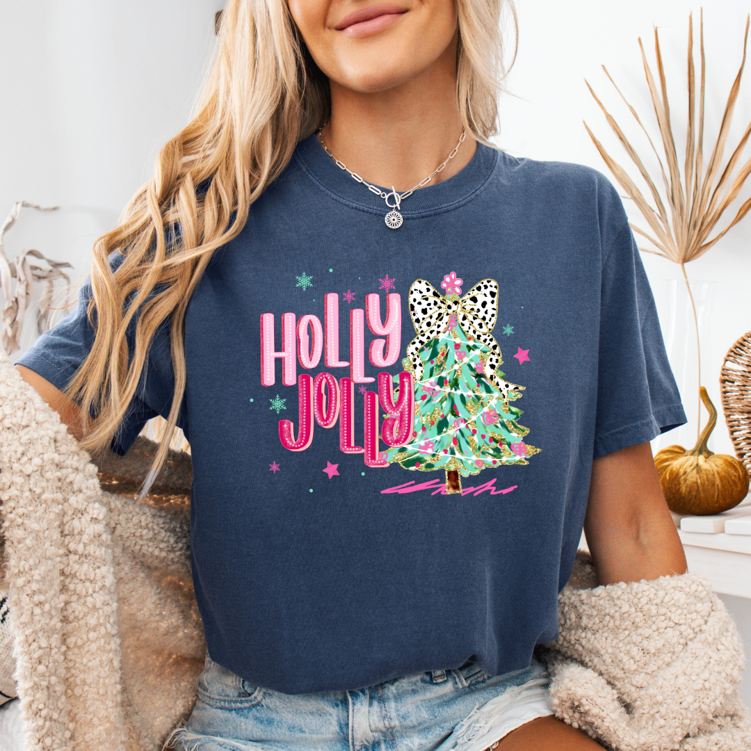 Holly Jolly Comfort Colors Short or Long Sleeve Tees