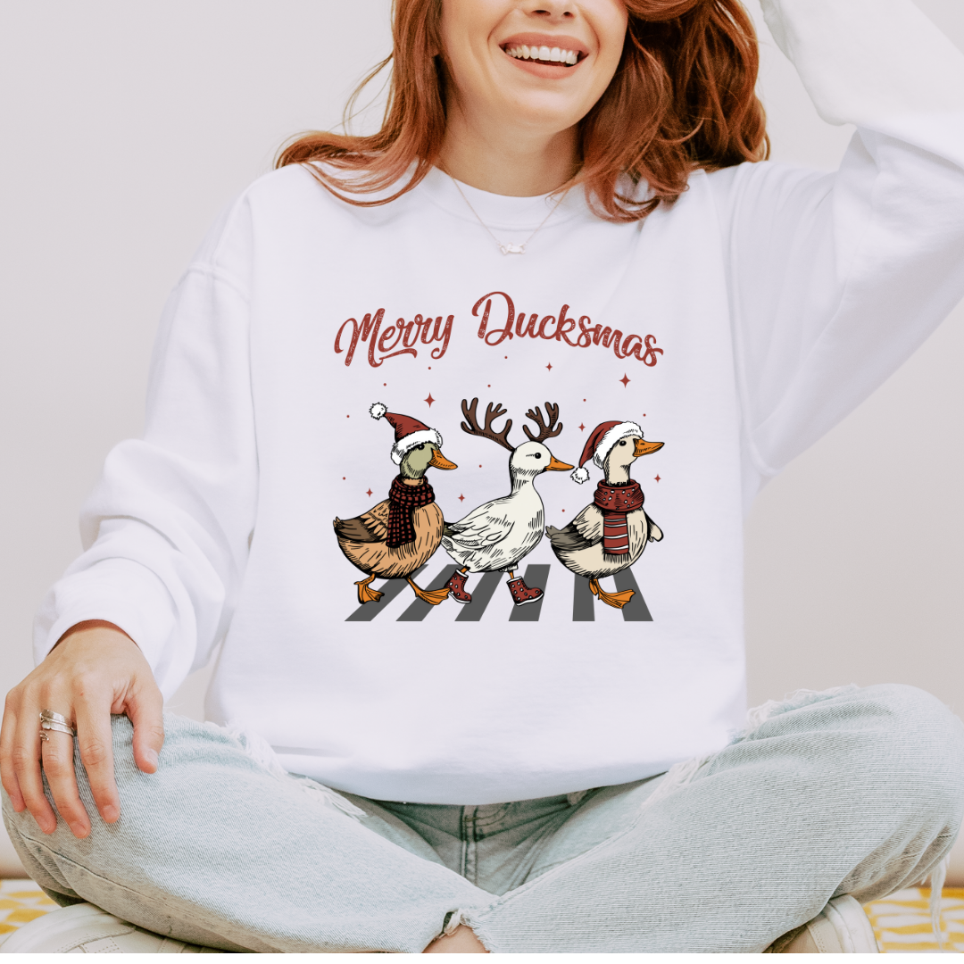 Merry Duckmas Colors Crewneck Sweatshirt