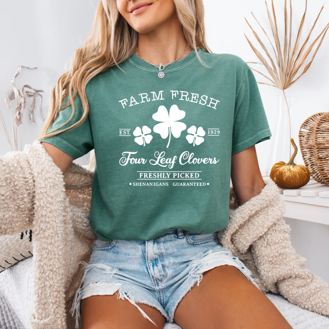 Lucky Clover Adult Short Sleeve Tee