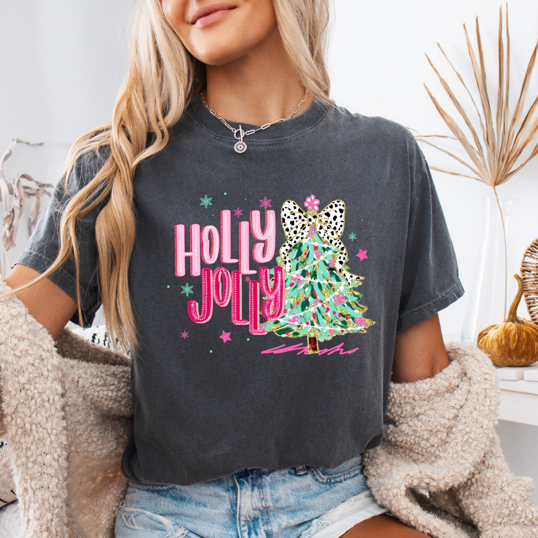 Holly Jolly Comfort Colors Short or Long Sleeve Tees